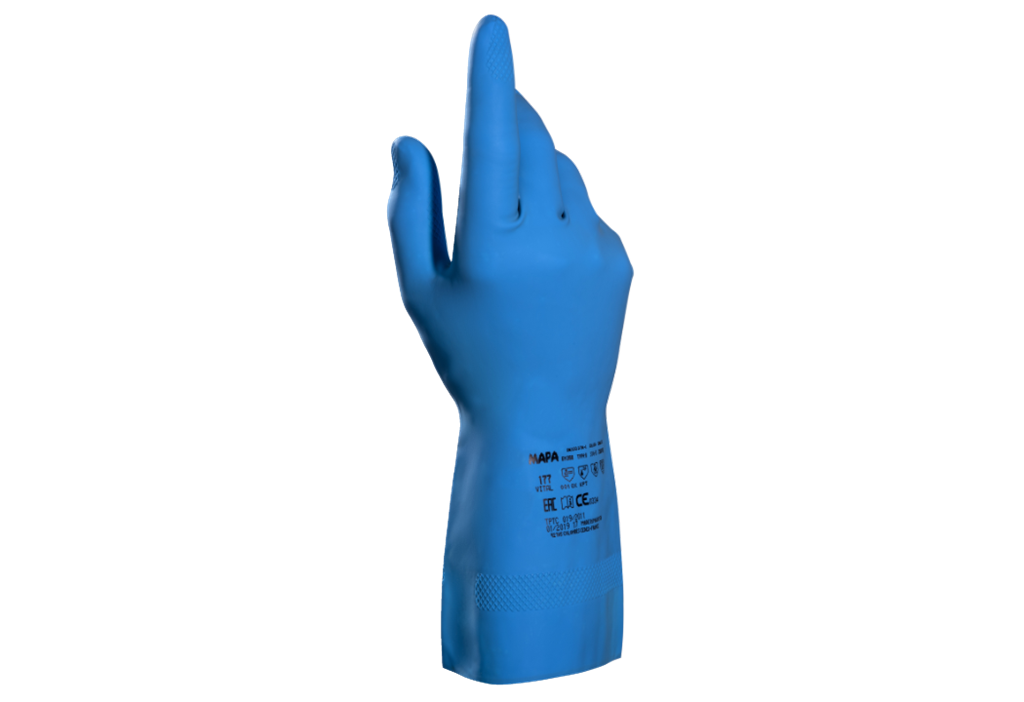 GUANTE MAPA 177 VITAL LATEX AZUL TALLA 9