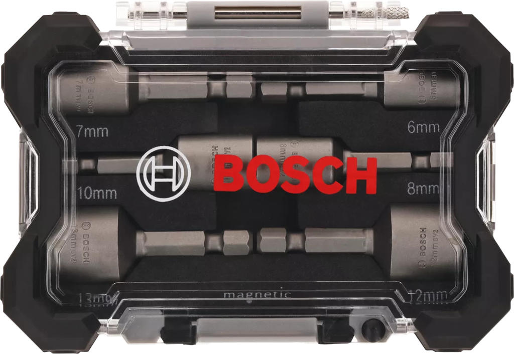 BOSCH SET 6 VASOS 1/4" LONG.50MM