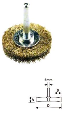 CEPILLO ESPIGA 6MM FECIN F-21 100MM INOX (21104BG)