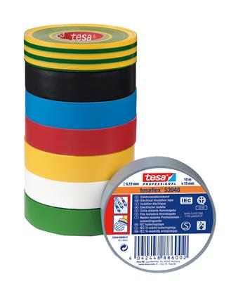 CINTA AISLANTE TESAFLEX 53988 19MMX20M AMR/VDE