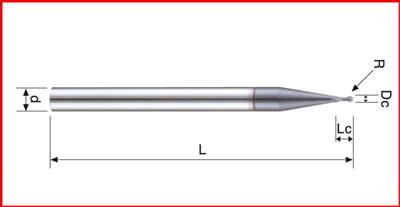 FRESA METAL DURO PUNTA DE BOLA 1221 Ø2,00MM