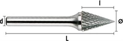 FRESA CONICA 3209 Ø6X19MM d6