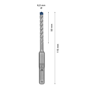 BOSCH 2.608.900.071 BROCA 7X SDS-PLUS Ø6X115MM