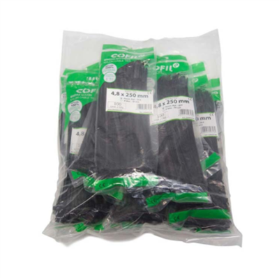 BRIDA NYLON 4,8X530 NEGRA (PQTE)