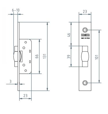 CERRAJA MCM EMBUTIR 1552 14MM