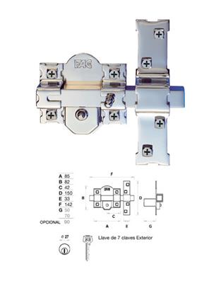 CERROJO FAC 201-R/ 80 (01187)
