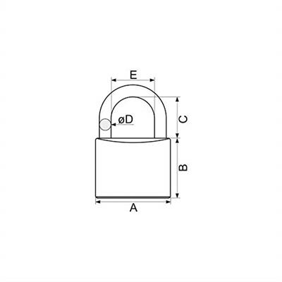 CANDADO LATON TIFON 40MM