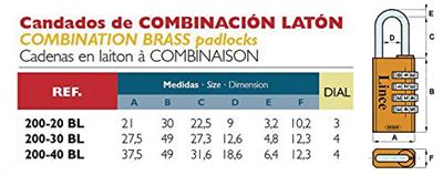 CANDADO COMBINACION 30 (200-30BL)