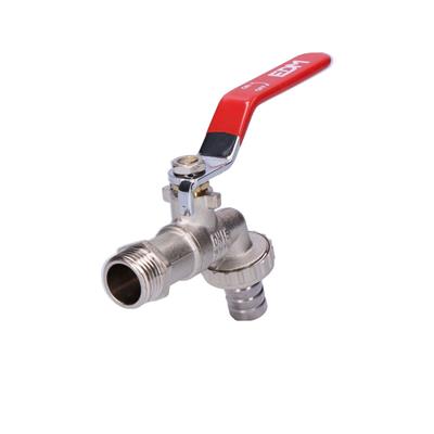 GRIFO ESFERA C/CODO PARA MANGUERA 1/2" 3/4" (01630