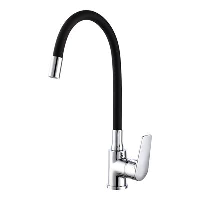 GRIFO COCINA MONOMANDO FLEXIBLE BAIONA NEGRO(01155