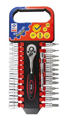 JUEGO LLAVES VASO PROFER 1/4" 28PZAS. (PT1057)