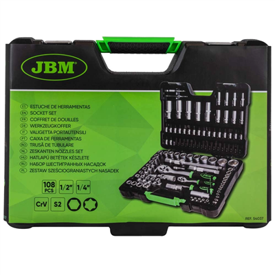 JUEGO LLAVES VASO JBM 1/4"+1/2" 108PZAS. (54037)