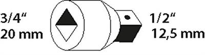 GD ADAPTADOR REDUCTOR H-3/4"-M-1/2" (6278010)