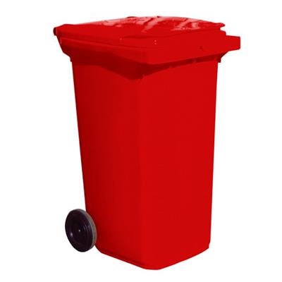 CONTENEDOR PLASTICO 120L ROJO (04005)
