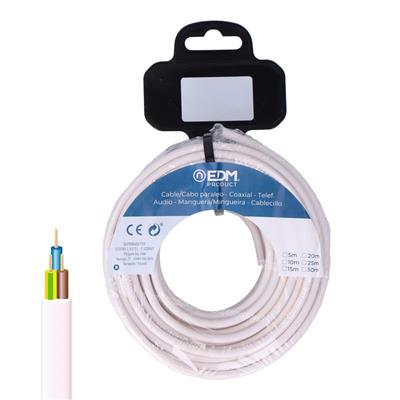 CABLE MANGUERA TUBULAR  3X1,5MM 10M BLANCA (28142)