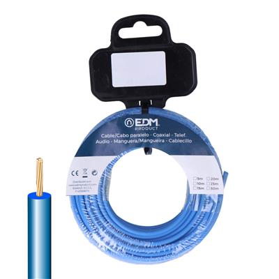 CARRETE CABLE 1,5MM 20M AZUL (28465)
