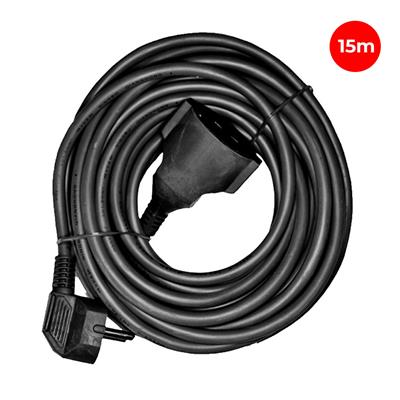 PROLONGADOR CABLE ELECT.15M 3X1,5MM NEGRO (23604)
