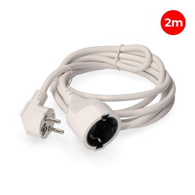 PROLONGADOR CABLE ELECT. 2M 3X1,5MM BLANCO (23201)