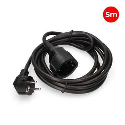 PROLONGADOR CABLE ELECT. 5M 3X1,5MM NEGRO (23214)