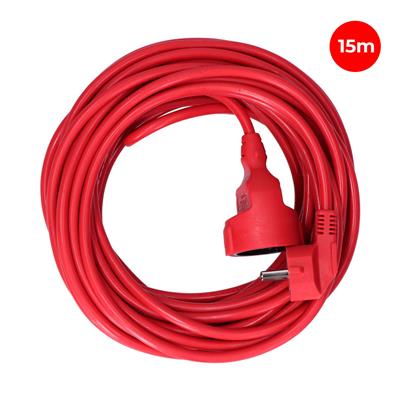 PROLONGADOR CABLE ELECT. 15M 3X1,5MM ROJO (23601)