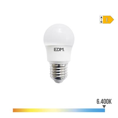 BOMBILLA ESFERICA LED E27  8,5W LUZ FRIA (98728)