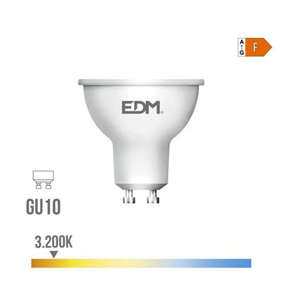 BOMBILLA DICROICA LED GU10 10W LUZ CALIDA (98004)