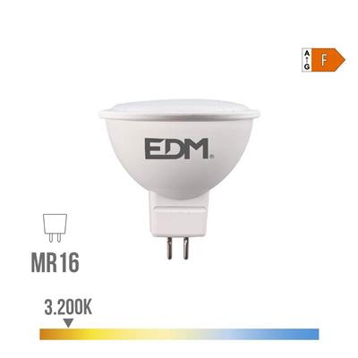 BOMBILLA DICROICA LED MR16 8W LUZ CALIDA (98007)