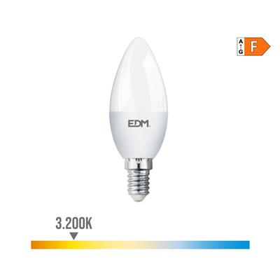 BOMBILLA VELA LED E14 7W LUZ CALIDA  (98951)