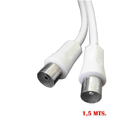 PROLONGACION TV-VIDEO 9,5MM 1,5M  BLANCA (51100)