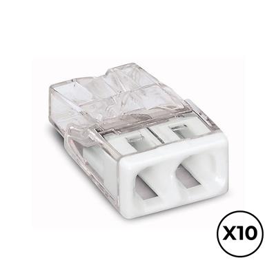 CONECTOR RAP. 2 VIAS RIGIDO BLANCA (10UD) (E63140)