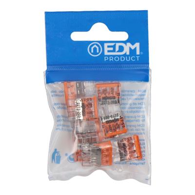 CONECTOR RAP. 3 VIAS RIGIDO NARANJA(10UD) (E63141)