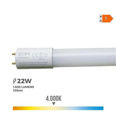 TUBO LED  22W 4000K LUZ DIA Ø2,6X150CM (31199)