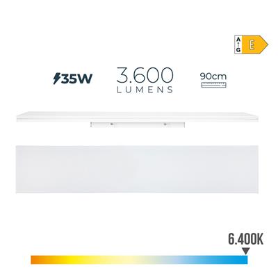 REGLETA LED 35W LUZ FRIA 12X90X4,5CM (31751)
