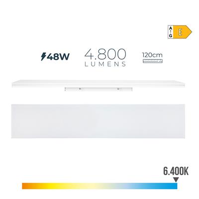 REGLETA LED 48W LUZ FRIA 12X120X4,5CM (31752)