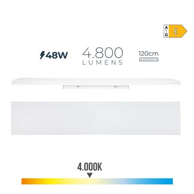 REGLETA LED 48W LUZ DIA 12X120X4,5CM (31755)
