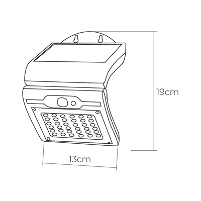 APLIQUE SOLAR 2W 220LM C/ SENSOR BLANCO (31846)