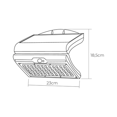 APLIQUE SOLAR 6W 430LM C/SENSOR  BLANCO (31848)