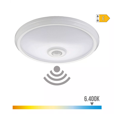 APLIQUE SUPERF. C/SENSOR 15W 6400K Ø29X6CM (32509)