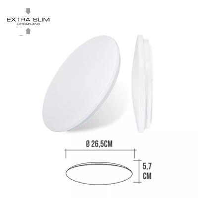 APLIQUE CIRCULAR SUPERF.12W 6500K Ø25,5CM (32516)