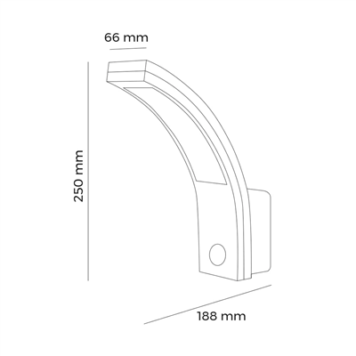 APLIQUE EXT. LED 10W 6400K IP54 18,8X25CM (32536)