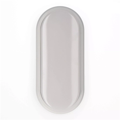 APLIQUE EXT. LED OVAL 18W Ø23CM LUZ DIA  (34721)