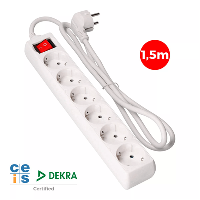 BASE MULTI. 6T CABLE 1,5M 3X1,5MM+INTERR.(41012)
