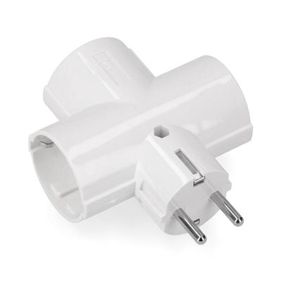 CLAVIJA TRIPLE BAQUELITA TIPO F BLANCA (E40033)