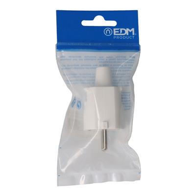 CLAVIJA GOMA 250V IP44 4,8MM. BLANCA (E42001)