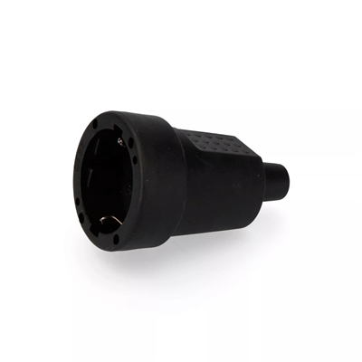 BASE AEREA GOMA 16A 250V IP44 4,8MM NEGRA (R42103)