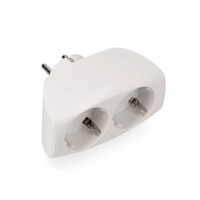 ADAPT. DOBLE 2P+T ENTRADA FRONTAL BLANCO  (R40044)