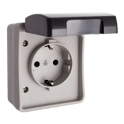 BASE FIJA ESTANCA 2P+T 16A 250V~ IP44  (R64034)