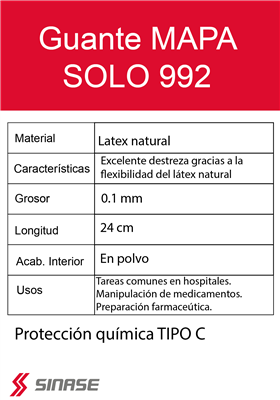 GUANTE MAPA LATEX SOLO 992 T-7 M (PQTE)