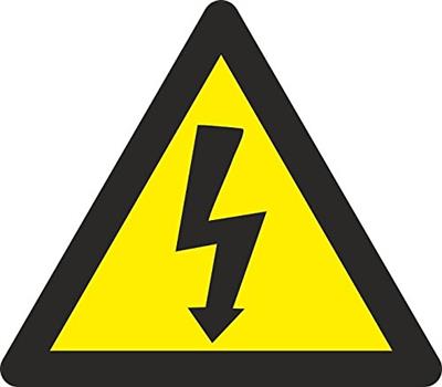 SEÑAL ADHESIVA TRIANGULO CON RAYO 5CM RD63000