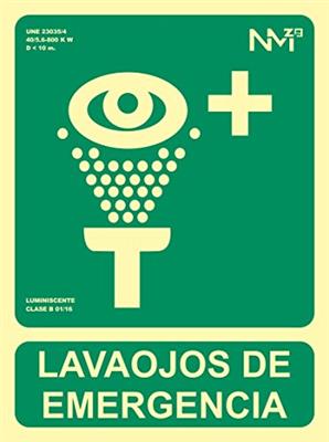 CARTEL FOTOLUM. LAVAOJOS EMERG. 21X30CM B/RD14109